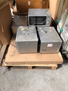 QTY OF ASSORTED ITEMS TO INCLUDE SHARP MICROWAVE OVEN IN SILVER: LOCATION - B4 (KERBSIDE PALLET DELIVERY)