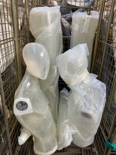 QTY OF ASSORTED STORE MANNEQUINS (CAGE NOT INCLUDED): LOCATION - A1 (KERBSIDE PALLET DELIVERY)