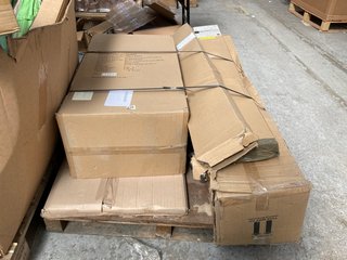 PALLET OF ASSORTED ITEMS TO INCLUDE MAINS LAMPOST IN ACRYLIC WHITE: LOCATION - A8 (KERBSIDE PALLET DELIVERY)