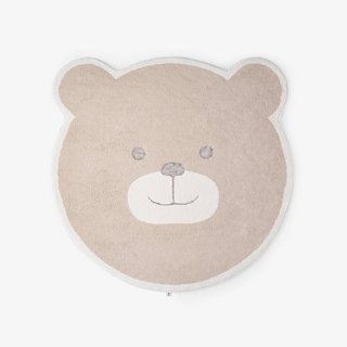 TEDDY BEAR KIDS RUG, OFF-WHITE - BEIGE, 120X120 CM - RRP £110: LOCATION - B1