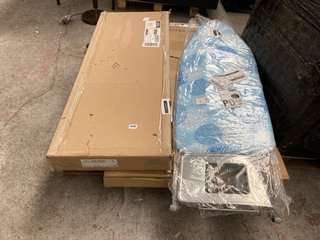 PALLET OF ASSORTED ITEMS TO INCLUDE VILEDA IRONING BOARD IN BLUE: LOCATION - A9 (KERBSIDE PALLET DELIVERY)