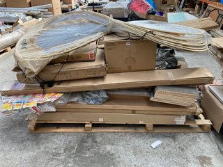 PALLET OF ASSORTED ITEMS TO INCLUDE IMPERIA 4 WHITE TABLE BASE: LOCATION - A9 (KERBSIDE PALLET DELIVERY)