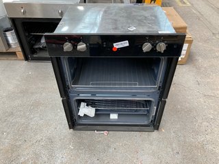 HOOVER HO7DC3UB30881 DOUBLE OVEN IN BLACK (MISSING DOOR): LOCATION - A7