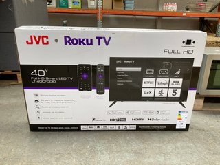 JVC ROKU TV 40" FULL HD SMART LED TV - MODEL NO. LT-40CR330 RRP £179: LOCATION - A7