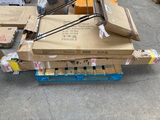 PALLET OF ASSORTED ITEMS TO INCLUDE TOWEL WARMER IN ANTHRACITE GREY: LOCATION - A7 (KERBSIDE PALLET DELIVERY)