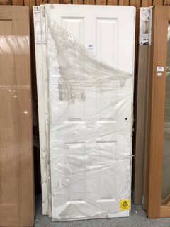 2 X WHITE PRIMED INTERNAL DOOR PATTERN 10 SIZE : 1981 X 838 X 35MM TO INCLUDE WHITE PRIMED 4 PANEL INTERIOR DOOR: LOCATION - A2