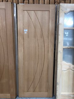 2 X PRE FINISHED OAK SALERNO DOOR SIZE : 1981 X 762 X 35MM: LOCATION - A2
