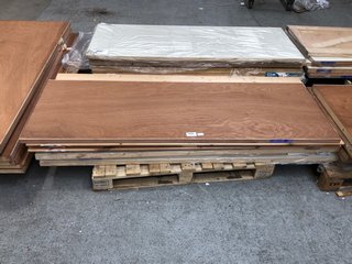 6 X ASSORTED DOORS TO INCLUDE REDWOOD LEDGED & BRACED DOOR: LOCATION - A1 (KERBSIDE PALLET DELIVERY)