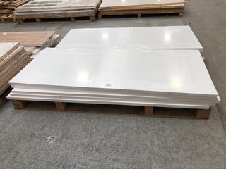 5 X WHITE PRIMED 2 PANEL DOORS: LOCATION - A2 (KERBSIDE PALLET DELIVERY)
