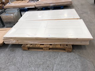 5 X WHITE PRIMED 4 PANEL FIRE DOORS: LOCATION - A3 (KERBSIDE PALLET DELIVERY)