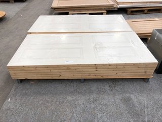6 X WHITE PRIMED 4 PANEL FIRE DOORS: LOCATION - A3 (KERBSIDE PALLET DELIVERY)