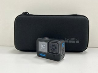 GO PRO HERO 10 BLACK ACTION CAMERA: MODEL NO CPKG1 (WITH CASE, BATTERY, MOUNT & CHARGER CABLE, MINOR COSMETIC IMPERFECTIONS) [JPTM113881] THIS PRODUCT IS FULLY FUNCTIONAL AND IS PART OF OUR PREMIUM T