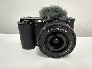 SONY ZV-E10 24.2 MEGAPIXELS MIRRORLESS CAMERA (ORIGINAL RRP - £699) IN BLACK: MODEL NO WW356015 WITH SONY E16-50MM F3.5-5.6 OSS LENS (BOXED WITH BATTERY, CHARGER & STRAP) [JPTM113669] THIS PRODUCT IS