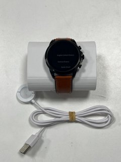 FOSSIL GEN 6 SMARTWATCH IN BLACK/LEATHER: MODEL NO DW13F2 (WITH CHARGING CABLE, VERY GOOD COSMETIC CONDITION) [JPTM113721] THIS PRODUCT IS FULLY FUNCTIONAL AND IS PART OF OUR PREMIUM TECH AND ELECTRO