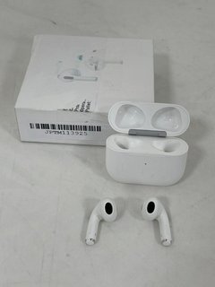 APPLE AIRPODS 3RD GENERATION EARBUDS (ORIGINAL RRP - £179) IN WHITE: MODEL NO A2564 (WITH BOX, MANUAL & CHARGING CASE, MINOR COSMETIC DEFECTS ON BOX) [JPTM113925] THIS PRODUCT IS FULLY FUNCTIONAL AND