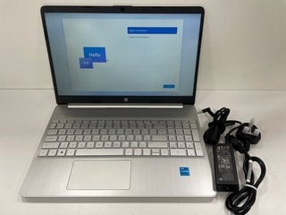 HP 120 GB LAPTOP IN SILVER: MODEL NO 15S-FQ2050NA (WITH CHARGER CABLE, MINOR COSMETIC WEAR) INTEL CORE I3-1115G4 @ 3.00 GHZ, 4 GB RAM, 15.6" SCREEN, INTEL UHD GRAPHICS [JPTM113771] THIS PRODUCT IS FU