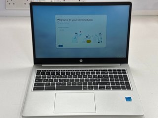 HP CHROMEBOOK 128 GB LAPTOP IN SILVER: MODEL NO 15A-NA0005NA (WITH BOX & MAINS POWER CABLE) INTEL PENTIUM SILVER N6000 @ 1.10GHZ, 4 GB RAM, 15.6" SCREEN, INTEL UHD GRAPHICS [JPTM113883] THIS PRODUCT