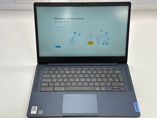 LENOVO IDEAPAD 3 CHROME 128 GB LAPTOP IN BLUE: MODEL NO 14M836 (WITH MAINS POWER CABLE, MINOR COSMETIC IMPERFECTIONS TO LID) MEDIATEK MT8183, 4 GB RAM, 14.0" SCREEN, ARM MALI G72 MP3 [JPTM113703] THI