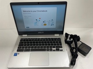 ASUS CHROMEBOOK 64 GB LAPTOP (ORIGINAL RRP - £250): MODEL NO C424M (WITH CHARGER CABLE, MINOR COSMETIC WEAR) INTEL CELERON N4020 @ 1.10 GHZ, 3 GB RAM, 14.0" SCREEN, INTEL UHD GRAPHICS 600 [JPTM113653