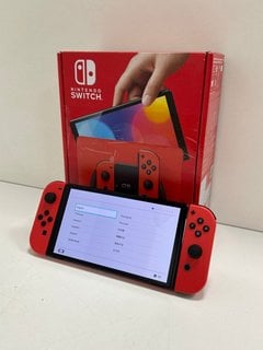 NINTENDO SWITCH OLED MODEL MARIO RED EDITION 64GB GAMES CONSOLE IN MARIO RED: MODEL NO HEG-001 (WITH BOX & ALL ACCESSORIES) [JPTM113696] THIS PRODUCT IS FULLY FUNCTIONAL AND IS PART OF OUR PREMIUM TE