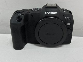 CANON EOS R8 24.2 MEGAPIXELS MIRRORLESS CAMERA (ORIGINAL RRP - £1699) IN BLACK: MODEL NO DS126881 (BOXED WITH BATTERY, STRAP, LENS CAP & CABLE) [JPTM113700] THIS PRODUCT IS FULLY FUNCTIONAL AND IS PA