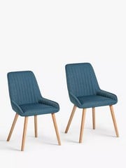 JOHN LEWIS & PARTNERS TORONTO SIDE DINING CHAIRS, SET OF 2, NAVY RRP £299