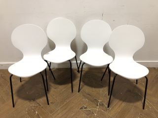 JOHN LEWIS SET OF 4 CRESCENT CHAIR IN WHITE RRP £139