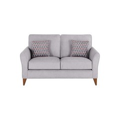 OAK FURNITURE LAND JASMINE 2 SEATER SOFA IN ORKNEY FABRIC - GREY WITH NEWTON OCEAN SCATTERS RRP £849.99