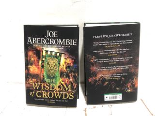 PALLET OF BOOKS TO INCLUDE THE WISDOM OF CROWDS BY JOE ABERCROMBIE AND THE BEST OF MAT CARTOON BOOK APPROX RRP £750