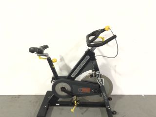 PULSE FITNESS GROUP CYCLE SPIN BIKE BLACK/YELLOW RRP £299
