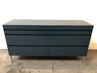 BLUE SIDEBOARD WITH 6 DRAWERS