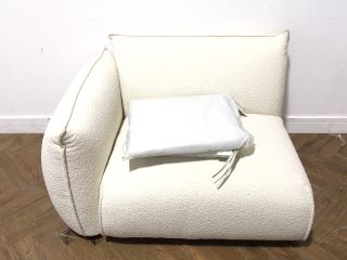 GREY CHAISE LOUNGE AND INCOMPLETE WHITE SOFA