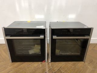 2 X NEFF SINGLE ELECTRIC OVENS (VISIBLE DAMAGE, VIEWING ADVISED)