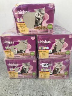 QTY OF WHISKAS KITTEN WET CAT FOOD IN POULTRY FEASTS FLAVOUR - BBE: 05.01.2026: LOCATION - C3