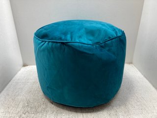 SMALL POUFFE FOOTSTOOL BEAN BAG IN BLUE: LOCATION - A5