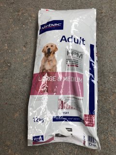 PACK OF VIRBAC VETERINARY 12KG ADULT LARGE/MEDIUM DOG BISCUITS - BBE 12/4/25: LOCATION - D13