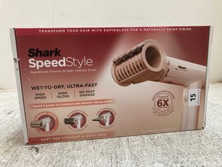 SHARK SPEEDSTYLE 3-IN-1 HAIR DRYER FOR STRAIGHT & WAVY HAIR IN WHITE - MODEL: HD331UK (SEALED) - RRP £199.99: LOCATION - A*