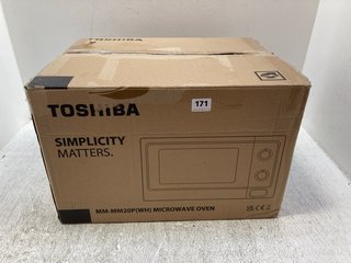 TOSHIBA MICROWAVE OVEN IN WHITE - MODEL: MM-MM20P (WH): LOCATION - A6