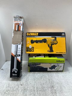 3 X ASSORTED ITEMS TO INCLUDE GAMME MASTER MX 91-410 ELECTRIC WHISK AND DEWALT 18 LITHIUM ION: LOCATION - A6