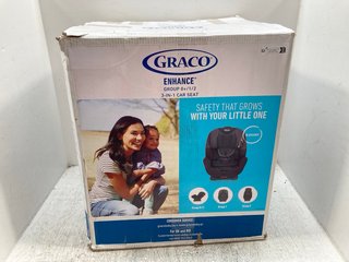 GRACO ENHANCE GROUP 0+/1/2 3-IN-1 CAR SEAT IN BLACK/GREY - RRP £119.99: LOCATION - A10