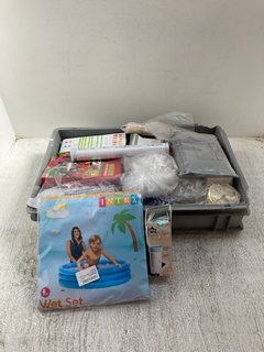 QTY OF ASSORTED ITEMS TO INCLUDE INTEX WET SET COLLECTION INFLATABLE POOL & TOMMEE TIPPEE PERFECT PREP REPLACEMENT FILTER: LOCATION - A14