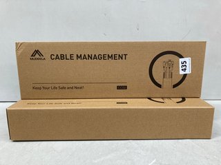 4 X BOXES OF MUDEELA CC02 CABLE MANAGEMENT IN WHITE: LOCATION - B1