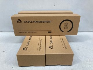 4 X BOXES OF MUDEELA CABLE MANAGEMENT IN WHITE: LOCATION - B1