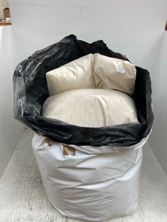 QTY OF LARGE PILLOWS IN CREAM: LOCATION - C12