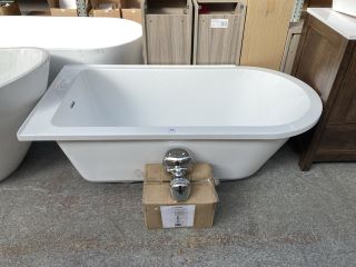 1500 X 750MM SINGLE ENDED FREESTANDING BATH WITH A SET OF MODERN CHROME FEET - RRP £899: LOCATION - C3
