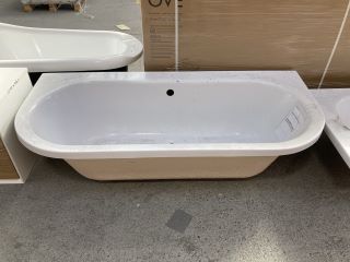 1700 X 750MM NTH D-SHAPED DOUBLE ENDED BATH - RRP £419: LOCATION - C1