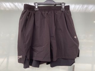 REPRESENT 247 2-IN-1 GYM SHORTS IN BLACK - RRP £90: LOCATION - WH3