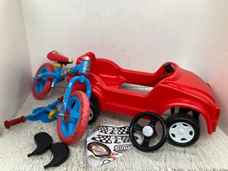 PAW PATROL KIDS PUSHBIKE TO INCLUDE PUSH CAR IN RED: LOCATION - E7