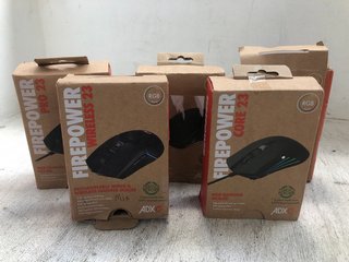 5 X ASSORTED TECHNICAL ITEMS TO INCLUDE ADX FIREPOWER WIRELESS 23 RECHARGEABLE WIRED & WIRELESS GAMING MOUSE: LOCATION - WH5