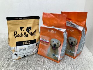 POOCH & MUTT SOFT & SHINY 2KG DRY DOG FOOD - EXP 12/07/2025 TO INCLUDE 2 X ARDEN GRANGE SENIOR CHICKEN & RICE DRY FOOD - BBE 07/06/2025: LOCATION - E13